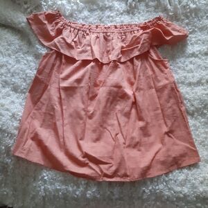 Ana Orange Off the Shoulder Top